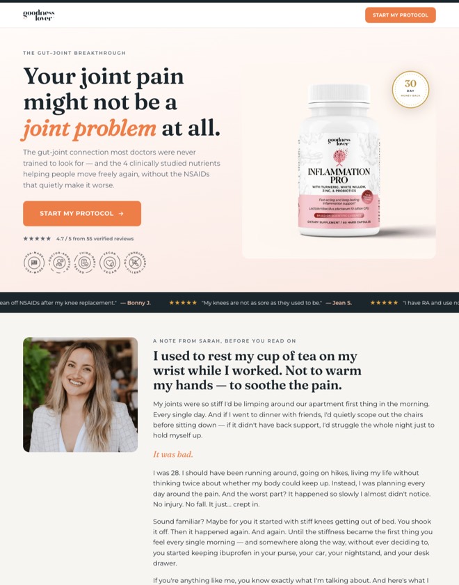 Inflammation Pro page